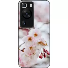 Huawei P60 Case Hülle - Silikon schwarz Cherry tree Spring 2026