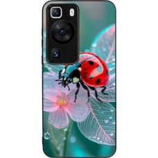 Huawei P60 Case Hülle - Silikon schwarz Ladybird in bloom Spring 2026