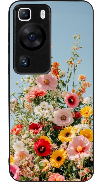 Coque Huawei P60 - Silicone rigide noir Spring flowers Spring 2026