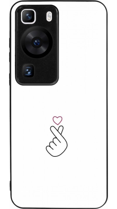 Huawei P60 Case Hülle - Silikon schwarz Valentine 2024 heat by Millennials