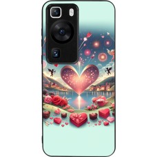 Huawei P60 Case Hülle - Silikon schwarz Valentin 2025 Schick