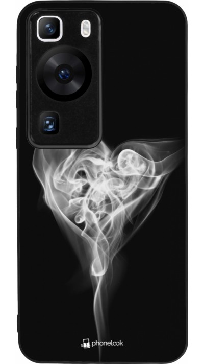 Huawei P60 Case Hülle - Silikon schwarz Valentine 2022 Black Smoke