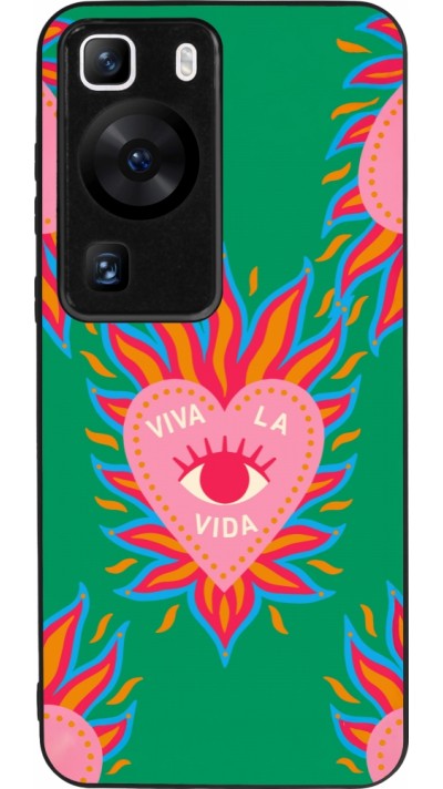 Coque Huawei P60 - Silicone rigide noir Viva la vida 2026