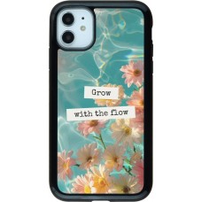 iPhone 11 Case Hülle - Hybrid Armor schwarz Summer 2025 Grow with the flow