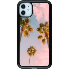 iPhone 11 Case Hülle - Hybrid Armor schwarz Summer 2025 Palmiers