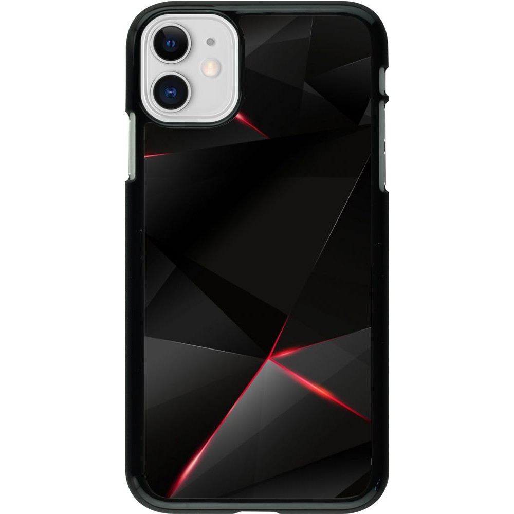 Hülle iPhone 11 - Black Red Lines