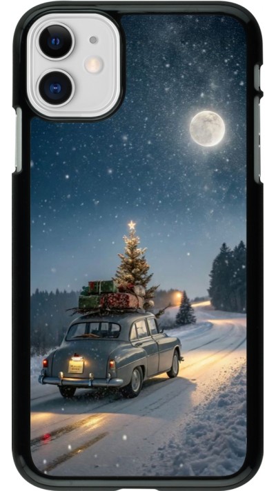 iPhone 11 Case Hülle - Christmas 25 Car with Tree Xmas