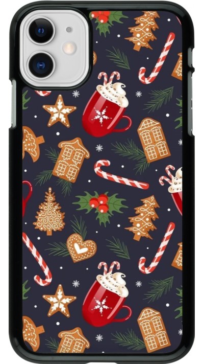 iPhone 11 Case Hülle - Christmas 25 Pattern Gingerbread House