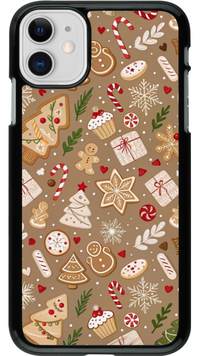 iPhone 11 Case Hülle - Christmas 25 Pattern Ginger Cookie
