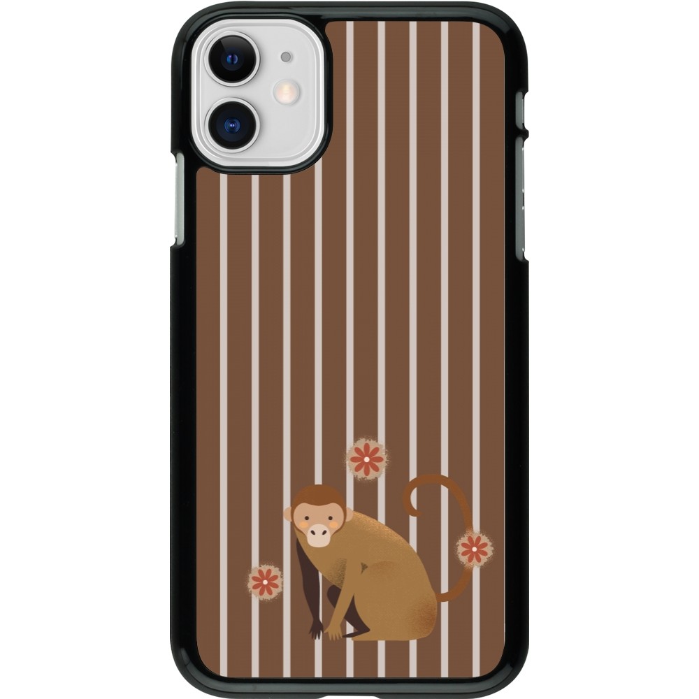 iPhone 11 Case Hülle - Monkey with stripes