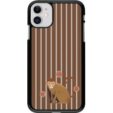 iPhone 11 Case Hülle - Monkey with stripes