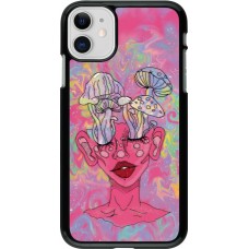 iPhone 11 Case Hülle - Psychedelic pink mushroom
