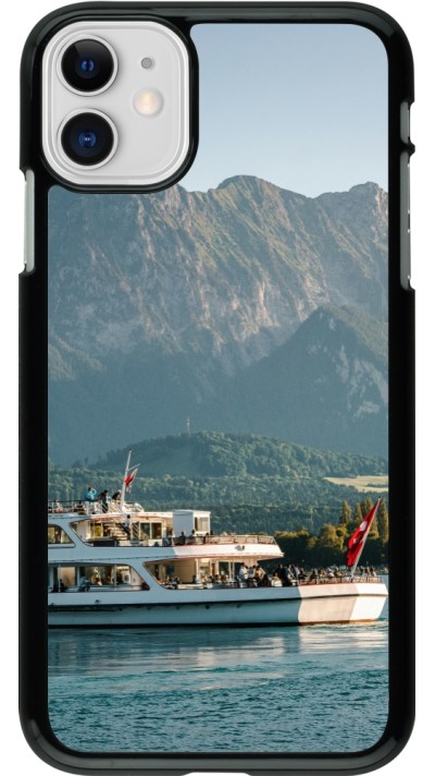 Coque iPhone 11 - Fête Nationale Suisse Bateau Leman