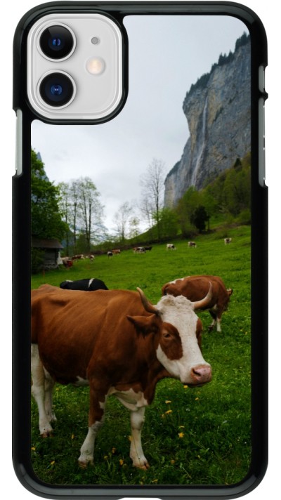 Coque iPhone 11 - Fête Nationale Suisse Vaches