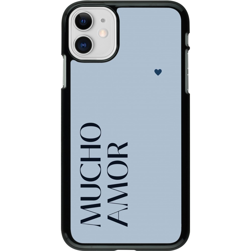 iPhone 11 Case Hülle - Valentine 2024 mucho amor azul