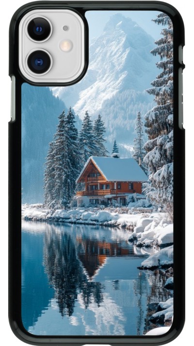 iPhone 11 Case Hülle - Winter 25 Winter house forest day