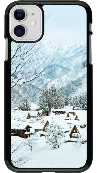 iPhone 11 Case Hülle - Winter 25 Winter snowy landscape