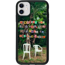 Coque iPhone 11 - Silicone rigide noir Chairs DTMF