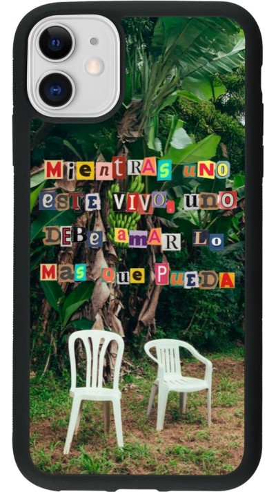 iPhone 11 Case Hülle - Silikon schwarz Chairs DTMF