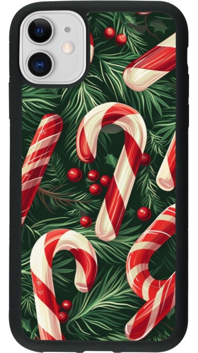 iPhone 11 Case Hülle - Silikon schwarz Christmas 25 Xmas Stick