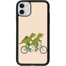 iPhone 11 Case Hülle - Silikon schwarz Dinosaurs on bikes 2026