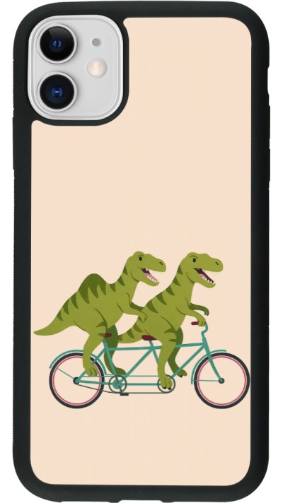 iPhone 11 Case Hülle - Silikon schwarz Dinosaurs on bikes 2026