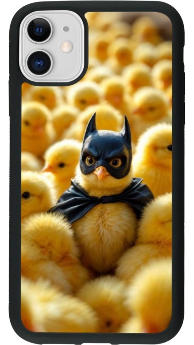 iPhone 11 Case Hülle - Silikon schwarz Easter 2026 Chicken Batman