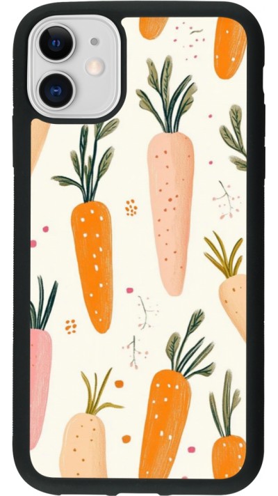 iPhone 11 Case Hülle - Silikon schwarz Easter 2026 Illustration carrots