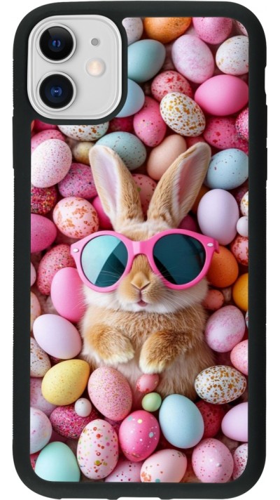 iPhone 11 Case Hülle - Silikon schwarz Easter 2026 Rabbit fun
