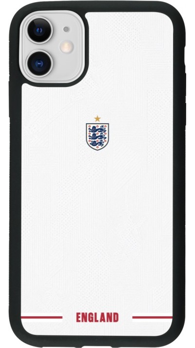 iPhone 11 Case Hülle - Silikon schwarz England 2026 personalisierbares Fussballtrikot