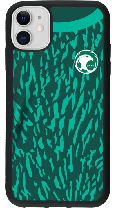 iPhone 11 Case Hülle - Silikon schwarz Saudi-Arabien 2022 personalisierbares Fussballtrikot
