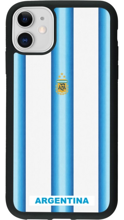 iPhone 11 Case Hülle - Silikon schwarz Argentinien 2026 personalisierbares Fussballtrikot
