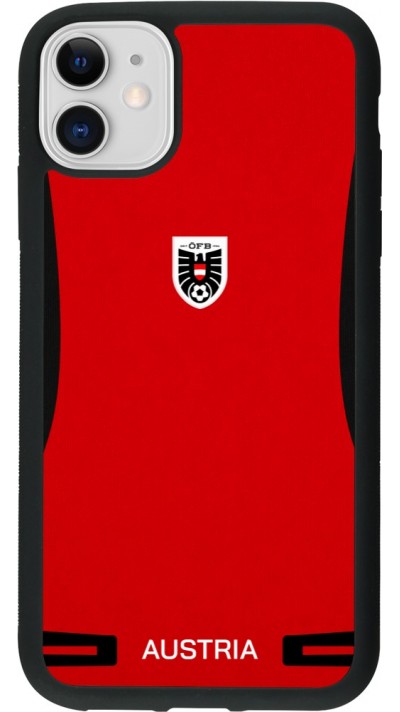iPhone 11 Case Hülle - Silikon schwarz O?sterreich 2026 personalisierbares Fussballtrikot