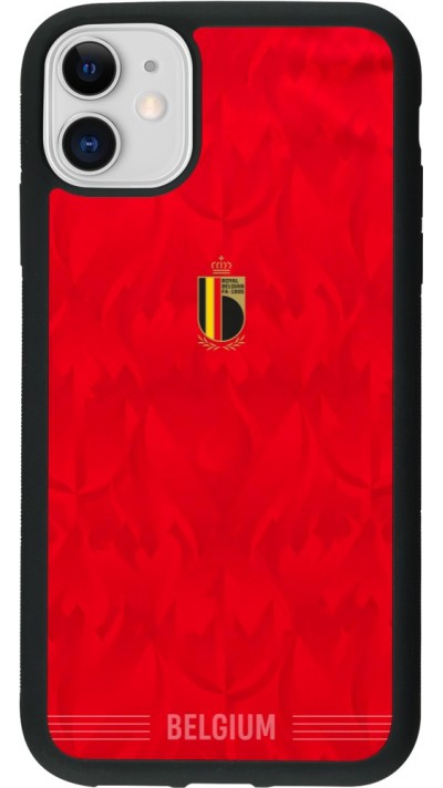 iPhone 11 Case Hülle - Silikon schwarz Belgien 2026 personalisierbares Fussballtrikot