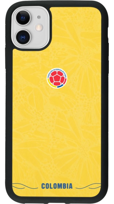 iPhone 11 Case Hülle - Silikon schwarz Kolumbien 2026 personalisierbares Fussballtrikot