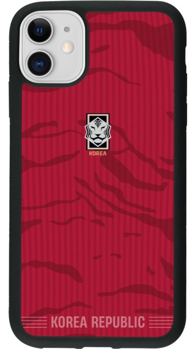 iPhone 11 Case Hülle - Silikon schwarz Südkorea 2026 personalisierbares Fussballtrikot