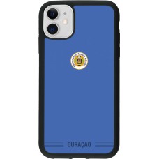 iPhone 11 Case Hülle - Silikon schwarz Curaçao 2026 personalisierbares Fussballtrikot