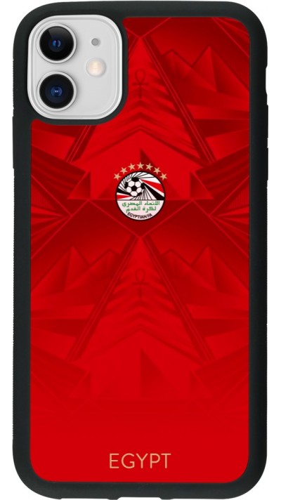 iPhone 11 Case Hülle - Silikon schwarz Ägypten 2026 personalisierbares Fussballtrikot