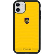 iPhone 11 Case Hülle - Silikon schwarz Ecuador 2026 personalisierbares Fussballtrikot