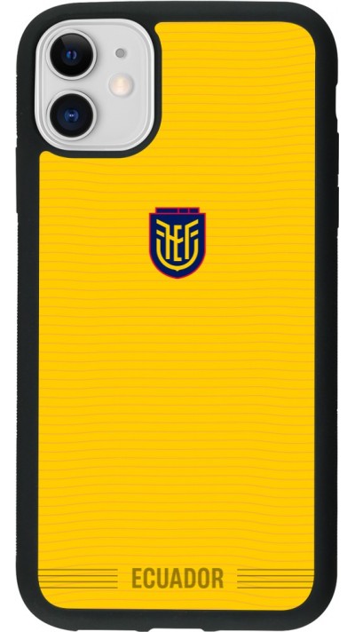 iPhone 11 Case Hülle - Silikon schwarz Ecuador 2026 personalisierbares Fussballtrikot