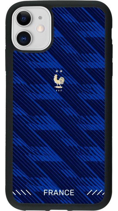 iPhone 11 Case Hülle - Silikon schwarz Frankreich 2026 personalisierbares Fussballtrikot