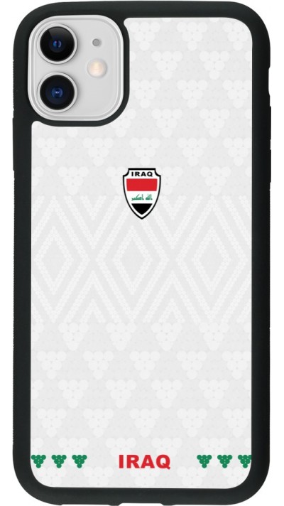 iPhone 11 Case Hülle - Silikon schwarz Irak 2026 personalisierbares Fussballtrikot