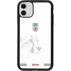 iPhone 11 Case Hülle - Silikon schwarz Iran 2026 personalisierbares Fussballtrikot