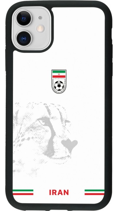 iPhone 11 Case Hülle - Silikon schwarz Iran 2026 personalisierbares Fussballtrikot