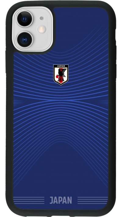 iPhone 11 Case Hülle - Silikon schwarz Japan 2022 personalisierbares Fussballtrikot