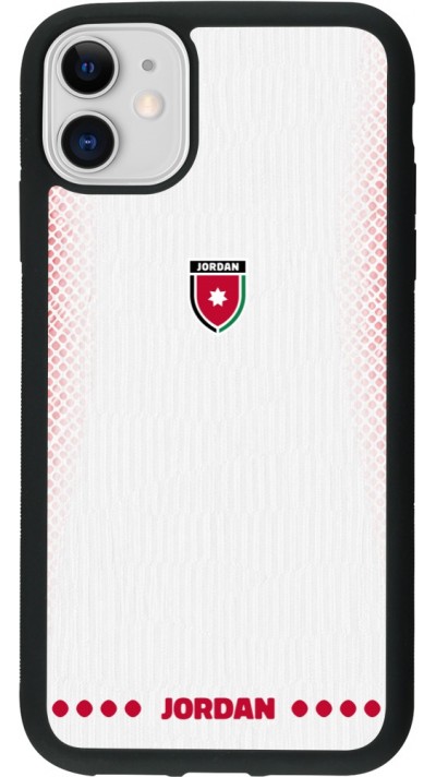 iPhone 11 Case Hülle - Silikon schwarz Jordanien 2026 personalisierbares Fussballtrikot