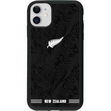 iPhone 11 Case Hülle - Silikon schwarz Neuseeland 2026 personalisierbares Fussballtrikot