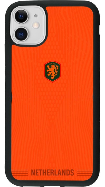 iPhone 11 Case Hülle - Silikon schwarz Niederlande 2026 personalisierbares Fussballtrikot