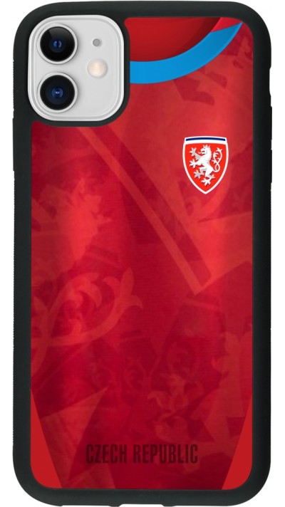 iPhone 11 Case Hülle - Silikon schwarz Tschechische Republik personalisierbares Fussballtrikot