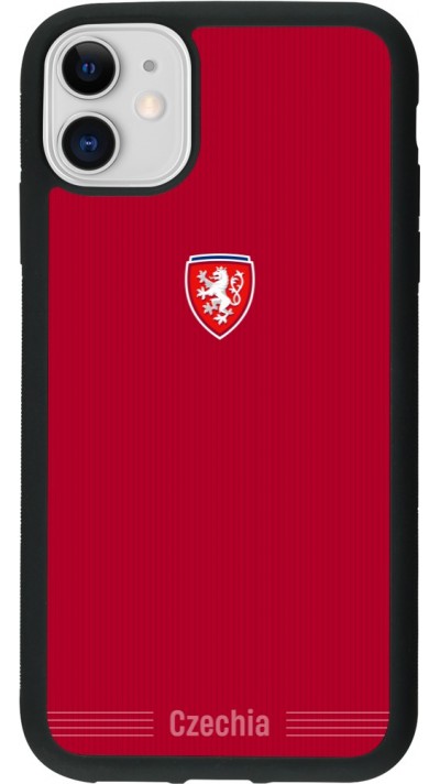 iPhone 11 Case Hülle - Silikon schwarz Tschechische Republik 2026 personalisierbares Fussballtrikot
